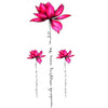 Temporary tattoo back and forearm - Flowers (Rod Write Quote)