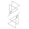 Wrist, forearm temporary tattoo - Triangles and dots - Skindesigned