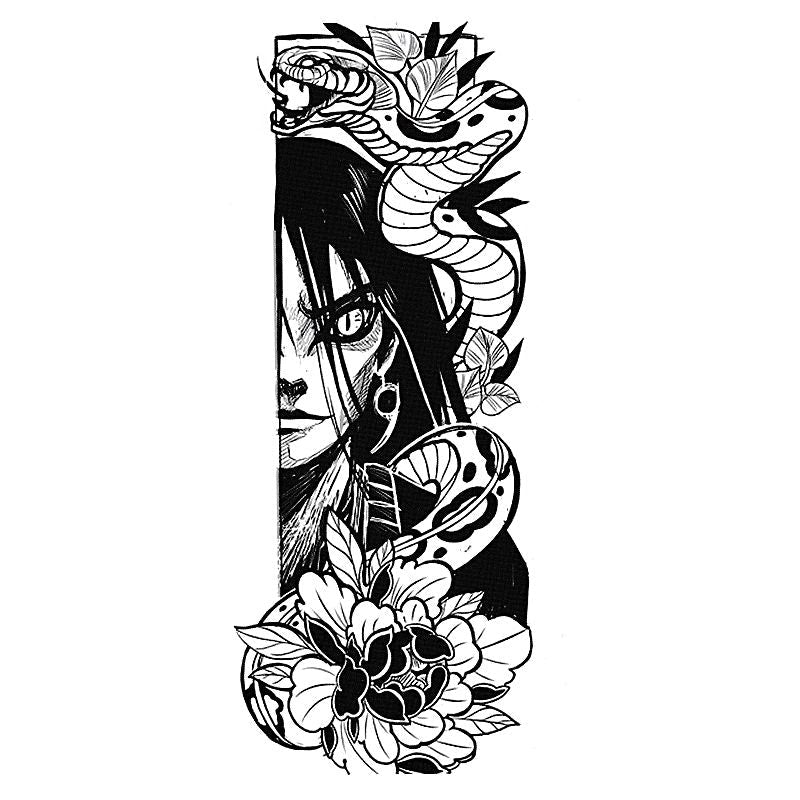 Temporary tattoo Orochimaru Naruto, snake Skindesigned