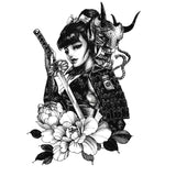 Temporary tattoo - Geisha and Samurai - Japanese - Skindesigned