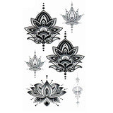 Lotus unalome 2 - Temporary tattoo - high quality by Skindesigned