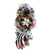 Japanese fake Tattoo - Lys Flower and Wave | SKINDESIGNED