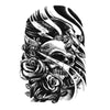 Ephemeral tattoo - Head of Death, Rose and Raven | SKINDESIGNED