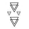 Triangles - temporary tattoo - geometric fake tattoo wrist, forearm - Skindesigned