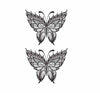 Ephemeral tattoo - modern butterfly, neck, shoulder | SKINDESIGNED