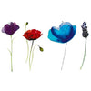 Fake tattoo Wildflowers, poppy, lavender in watercolor,  flower fields