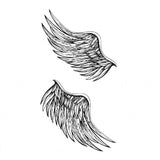 Temporary tattoo back, wrist - Angel wings - Fake tattoo