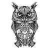 Fake tattoo - Owls Mandala Rosace Maori - Temporary Tattoo