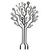 Fake tatoo - Printed circuit tree - Temporary non permanent tattoo