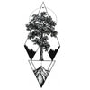 Geometric tree temporary tattoo - modern tree for forearm