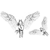 Temporary tattoo - winged horse - ephemeral tattoo girl, woman