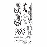 Temporary Tattoo - Phrases and Quotes: Devil Inside, Fuck You