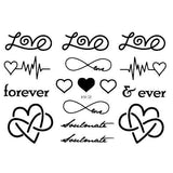 Fake tattoo - Love forever pack - Infinity sign love 