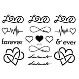 Fake tattoo - Love forever pack - Infinity sign love 