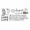 Temporary tattoo - Love life - Quotes for legs or arms