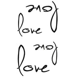 Word temporary tattoos - Love x4 - Skindesigned