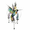 Watercolor hummingbird - Dream Catcher temporary tattoo