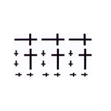 Small temporary tattoo - minimalist - Christian crosses - Skindesigned