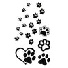 Fake tattoo Footprints (legs) of dogs and hearts - Skindesigned
