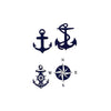 Temporary tattoo - Marine anchor - Compas Navigation - Sea