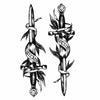 Temporary tattoo - Invictus swords - Dagger fake tattoo - Skindesigned