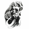 Temporary tattoo - Double Personality - Skeleton and Rose Woman