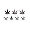 Neck temporary tattoo - cannabis, weed, grass - hands, ankle