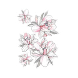 Temporary Tattoo - Pastel Style Japanese Flowers | SKINDESIGNED