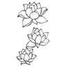 Fake Japanese Lotus Flower tattoo - Temporary Tattoo Skindesigned
