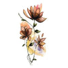 Watercolor Flowers Color - Temporary Tattoo