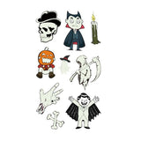 Fake tattoos - Fluorescent Halloween pack 3 - Dracula, hand, skull