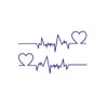 Trendy temporary tattoo - Lifeline - electrocardiogram ECG Fake tattoo - Skindesigned