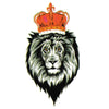 Non permanent tattoo Lion King - Orange Crown - Fake Tattoo