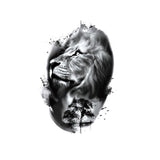 Realistic temporary tattoo - Lion in savannah - Skindesigned
