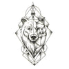 Temporary tattoo - Half wolf half bear - Fake tattoo | Skindesigned