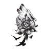 Temporary tattoo - Wolf flower and eagles | SKINDESIGNED