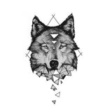 Temporary tattoo | geometric wolf | Ephemeral tattoo - Skindesigned