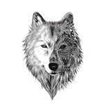 Temporary tattoo  - Maori tribal wolf (polynesian) - Fake Tattoo