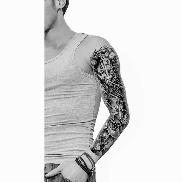 Temporary tattoo - Samurai sleeve - Fake Japanese traditional tattoo