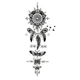 Temporary tattoo - Mandala, dream catcher and butterflies - Skindesigned