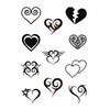 Temporary tattoos - Hearts pack, love union - Skidnesigned