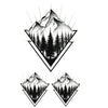 Temporary tattoo Wrist - Mountain and Forest Geometric Triangle - Skindesigned