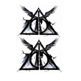 Geometric Ephemeral Tattoo - Angel of Death - Temporary Tattoo
