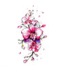Temporary tattoo - Orchid flower colored in pink - Skindesigned