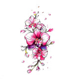 Temporary tattoo - Orchid flower colored in pink - Skindesigned