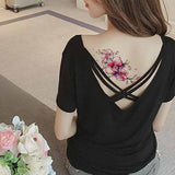 Temporary tattoo - Orchid flower colored in pink - Skindesigned