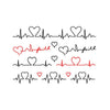 Hope Life Line (Faith) Black and Red with hearts - Temporary tattoo