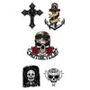 Old school pack 3 - Cross, anchor, skulls - Biker fake tattoo