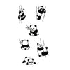 Temporary tattoo - Cute Pandas - Non permanent, easy removable - Skindesigned