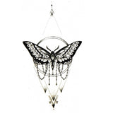 Fake tattoo - Butterfly in circle with pendants - Skindesigned